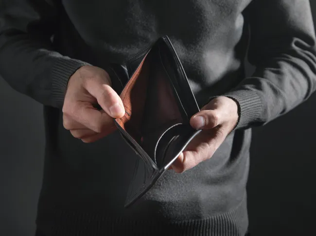 Empty wallet